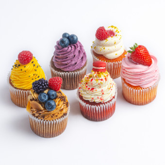 6 big cupcake set