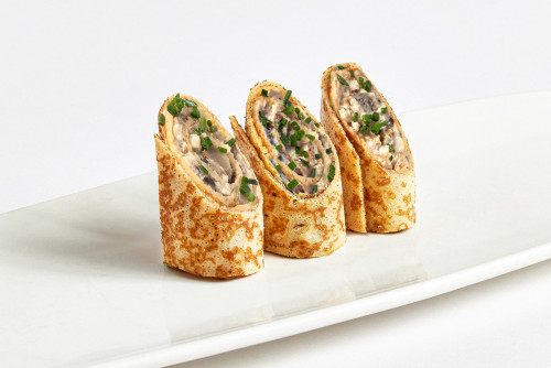 Блины с грибами и курицей