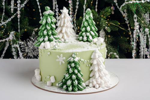Торт «Зимний лес» (порция)
