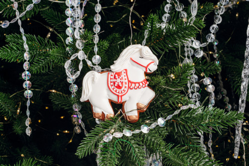 Новогодняя открытка с имбирным печеньем