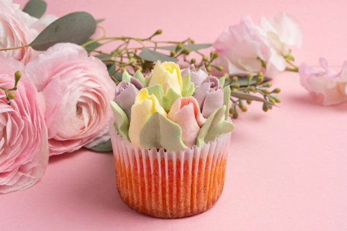 Капкейк «Тюльпаны»